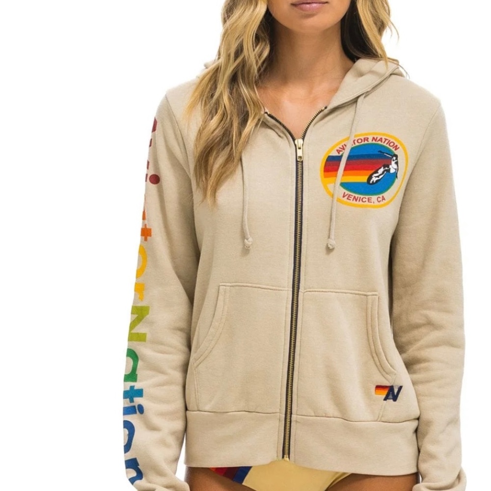 Aviator nation, full zip hoodie brand new size small $189